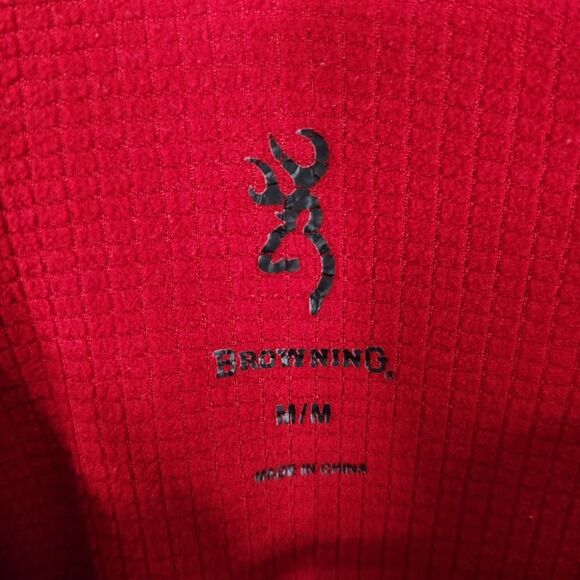 Browning Mens Long Sleeve Spellout 1/4 Zip Pullover Size Medium - Picture 5 of 5